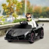 Elektrische Kinderauto, Gelicentieerd Lamborghini Veneno, 3-7 Km/u, Vleugeldeuren, Muziekspeler, Afstandsbediening, Zwart 2