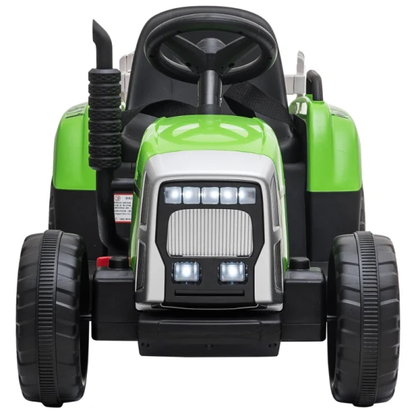 Elektrische Kinderauto, Kindertractor, Inclusief Ouderafstandsbediening, Max. Snelheid 6 Km/u, Groen + Zwart 11