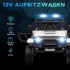 Elektrische Kinderauto Met Zachte Vering, Afstandsbediening, LED-verlichting, Claxon, 12V-motoren, Gemaakt Van Kunststof En Metaal, Wit 4