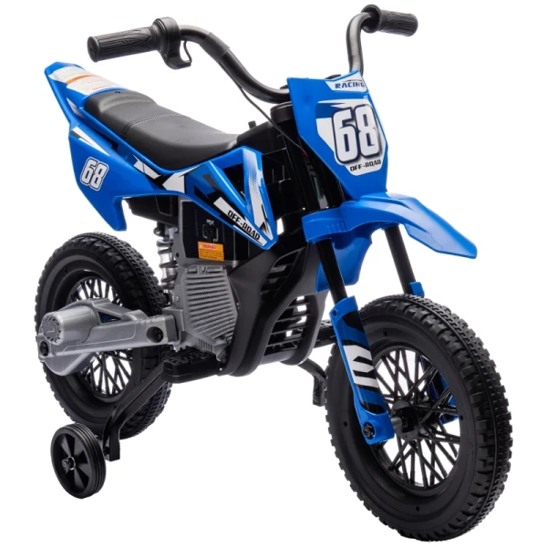 Elektrische Kindermotorfiets, Handmatige Gasbediening, Trainingsfietsen, Muziek, Blauw, 107 X 56 X 70 Cm 10