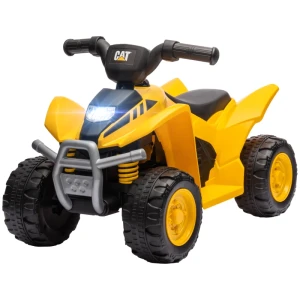 Elektrische Kinderquad, Caterpillar, 3 Km/u, Oplaadbaar, Voor 1,5 Tot 3 Jaar, Claxon & Licht, Geel 1