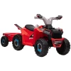 Elektrische Kinderquad Met Aanhanger, 2,5 Km/u, 50 Minuten Reistijd, Voor 1,5 Tot 3 Jaar, Tot 25 Kg, Rood 10