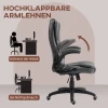 Ergonomische Bureaustoel, Opklapbare Armleuningen, Kantelfunctie, Donkergrijs 4