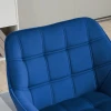 Gestoffeerde Fauteuil, Accentfauteuil, Scandi Design, Fluwelen Look, Tot 120 Kg, Rubberhouten Poten, Blauw 8