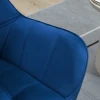 Gestoffeerde Fauteuil, Accentfauteuil, Scandi Design, Fluwelen Look, Tot 120 Kg, Rubberhouten Poten, Blauw 9