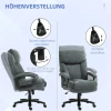 Grote Hoge Bureaustoel, Draagvermogen 200 Kg, Robuuste Constructie, Zachte Bekleding, Grijs 5