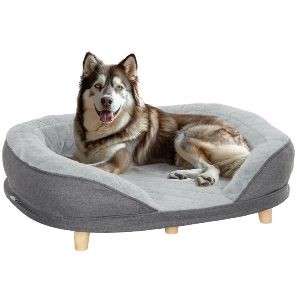 Hondenmand Voor Honden Tot 25 Kg, Afneembare Hoes, Antislippoten, 90 X 78 X 25 Cm, Grijs 10