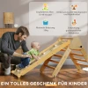 Houten Kinderklimset Met Driehoekige Ladder En Tweezijdige Oprit, Voor Kinderen Van 18-48 Maanden 8