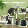 Kattenspeelcentrum Met Krabpaal, Bed, Speelballen, Pluche, 60 X 39 X 87 Cm, Lichtgrijs/crème 4