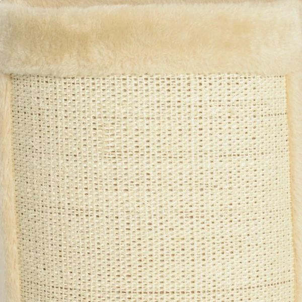 Kattentrapset, 4-delig, Klimmuur, Krabpaal, Pluche Hoes/Sisal, Beige 9