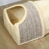 Kattentunnel Met 3 Openingen, Pluche, Sisal Krabtouw, 107x38x29 Cm, Beige/grijs 9