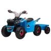 Kinderquad, Oplaadbaar, 2,5 Km/u, Met Aanhanger, 50 Min Reistijd, Voor Kinderen Van 1,5 T/m 3 Jaar, Blauw 12