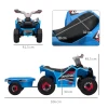 Kinderquad, Oplaadbaar, 2,5 Km/u, Met Aanhanger, 50 Min Reistijd, Voor Kinderen Van 1,5 T/m 3 Jaar, Blauw 3