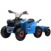 Kinderquad, Oplaadbaar, 2,5 Km/u, Met Aanhanger, 50 Min Reistijd, Voor Kinderen Van 1,5 T/m 3 Jaar, Blauw 10