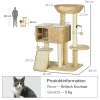 Krabpaal Kattenboom, 1 Kattengrot, 1 Kattenmand, 1 Ligvlak, 1 Oprit, 60 Cm X 40 Cm X 98 Cm, Naturel + Beige 3