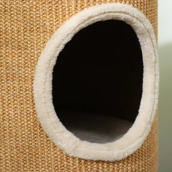 Krabpaal Met Veel Ruimte, Pluche Bekleding, Sisal Oppervlak, 35 X 60H Cm, Bruinbeige, 10 Kg 8