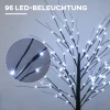 Kunstberk Met LED-verlichting, 96 Warmwitte Micro-LED's, 150 Cm, Bruin 4