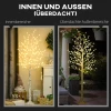 Kunstboom, Kunstberk, Met 180 LED's, 3 Helderheidsniveaus, Warm Wit, Realistische Schors, 21,5 X 21,5 X 180 Cm 7