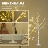 Kunstboom, Kunstberk, Met LED-verlichting, Warm Wit, Realistische Witte Bast, 17L X 17W X 120H Cm 5