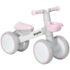 Loopfiets, Driewieler, Verstelbare Stoel, Stille Wielen, 56x27x39 Cm, Roze/wit 10