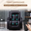 Massagestoel, Relaxstoel, Wipfunctie, 8 Trilpunten, Inclusief Afstandsbediening, Bruin 4