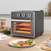 Mini-oven, 20L, 5 Functies, 360 Hete Lucht, Grillrooster, Kruimellade, Grijs 2