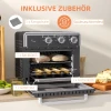 Mini-oven, 20L, 5 Functies, 360 Hete Lucht, Grillrooster, Kruimellade, Grijs 6