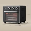 Mini-oven, 20L, 5 Functies, 360 Hete Lucht, Grillrooster, Kruimellade, Zwart 3