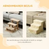 Opvouwbare Dierentrap 3 Treden, Wasbare Pluche Bekleding Spaanplaat 46 X 35 X 35 Cm Beige 5