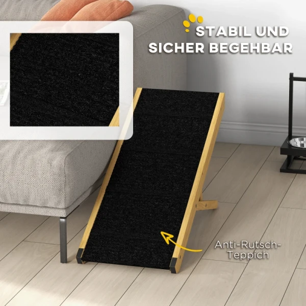 Pet Ramp Verstelbare 4-niveau Antislip Grenenhout Opvouwbare Pet Ramp Voor Honden Tot 15 Kg 8