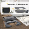 Polyrattan Tuinmeubelset Voor 3 Personen Tuinmeubelen Met Bijzettafelkussen Aluminium Lichtgrijs + Beige 5