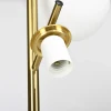 Retro Design Vloerlamp, Vloerlamp, Vloerlamp Met 3 Lampenkappen, Glas, Goud 9