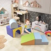 Set Van 4 Zachte Bouwstenen Om Te Klimmen En Glijden, Kunstleren Bekleding, Voor Kinderen Van 1-3 Jaar, Veelkleurig 2