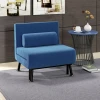 Slaapbank, Fauteuil En Logeerbed, Verstelbare Rugleuning, Afneembare Hoes, Marineblauw 2