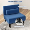 Slaapbank, Fauteuil En Logeerbed, Verstelbare Rugleuning, Afneembare Hoes, Marineblauw 7