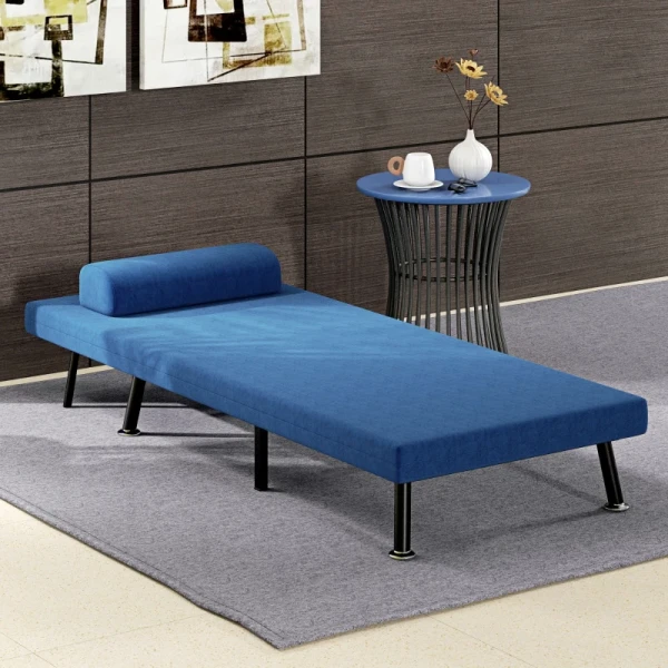 Slaapbank, Fauteuil En Logeerbed, Verstelbare Rugleuning, Afneembare Hoes, Marineblauw 8