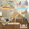 Speeltoestel 3-in-1, Opvouwbaar, Ladder & Glijbaan/klimwand, Hout, Voor Kinderen 1,5-4 Jaar 4