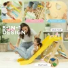 Speeltoestel, 4-in-1, Met Ladder, Touwladder, Glijbaan, Klimwand, Indoor, Voor Kinderen Van 1,5 Tot 4 Jaar 4