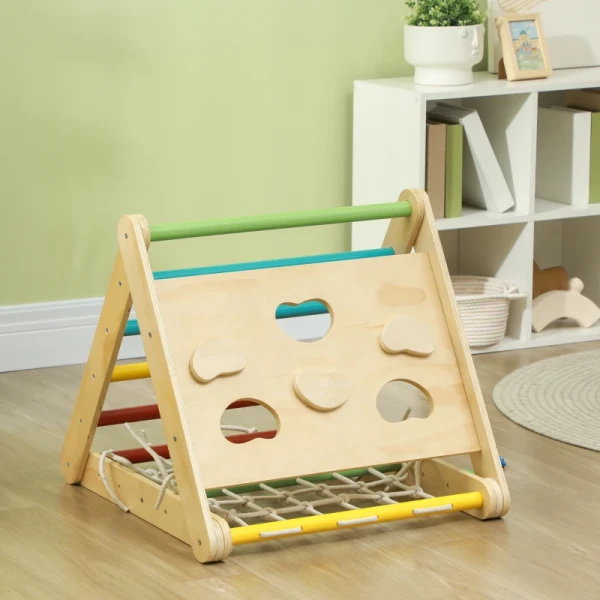 Speeltoestel, 4-in-1, Met Ladder, Touwladder, Glijbaan, Klimwand, Indoor, Voor Kinderen Van 1,5 Tot 4 Jaar 8