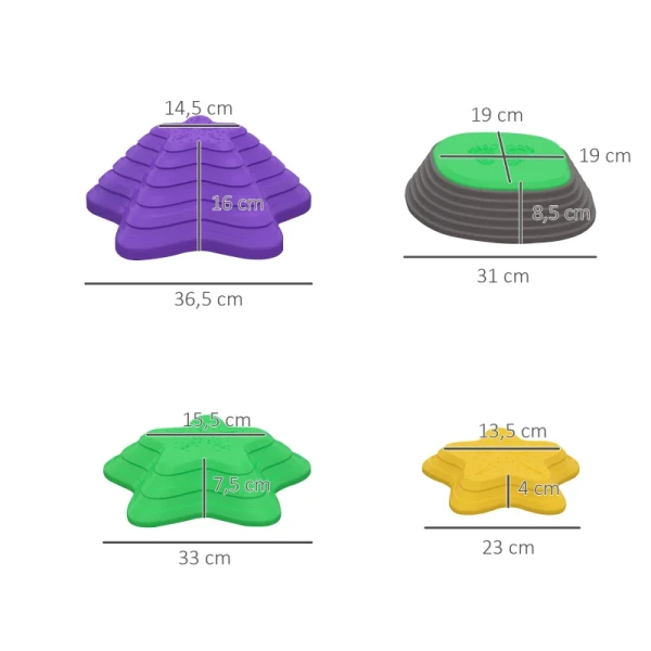 Stapsteenset Voor Kinderen Vanaf 3 Jaar, 11 Stenen, Antislip, Tot 80 Kg, Zeesterdesign 3