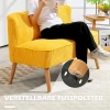 Tweezitsbank, Elegant Scandinavisch Design, Massief Houten Frame, Tot 150 Kg, 117 X 56,5 X 77 Cm, Geel 7