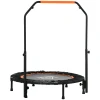 102 Cm Fitness Trampoline, Opvouwbaar Mini Trampoline Met Viermaal Hoogte Verstelbare Handgreep, Fitness Rebounder Voor Volwassenen, Tot 100 Kg, Zwart 1