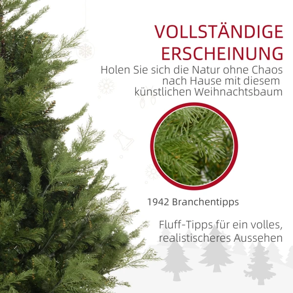 180 Cm Kunstmatige Kerstboom Natuurgetrouw Dichte Takken Kerstboom Met 1942 Toppen Realistisch Uiterlijk Voor Kerstfeest Groen 8