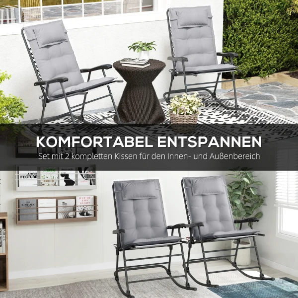 2 Delige Set Kussens Voor Zonnebed Waterafstotend Kussen Voor Tuinbed Kussen Voor Strandbed Ligstoel Kussen Kussen Voor Tuinmeubilair Kussens 50x116x5 Cm, Lichtgrijs 5