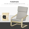 2 Delige Set Loungestoelen Met Kruk En Armleuning, Hoofdsteun, Linnen Bekleding, Voetkussen Van Polyester, Eucalyptus, Lichtgrijs 66,5 X 80 X 99 Cm 7