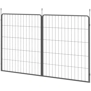 2 Delige Set Uitbreiding 2 Hondenhek Panelen Voor Buitenren, 80 X 100 Cm Puppyhek Van Staal, Voor Kleine Tot Grote Honden Zwart 1