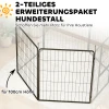 2 Delige Set Uitbreiding 2 Hondenhek Panelen Voor Buitenren, 80 X 100 Cm Puppyhek Van Staal, Voor Kleine Tot Grote Honden Zwart 5