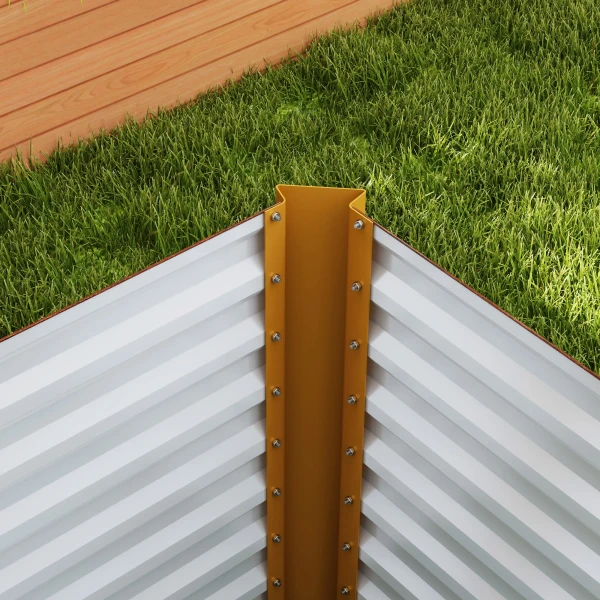 2 Delige Set Verhoogd Bloembed Weerbestendig, Plantenbed Koude Bak Tuinbed Plantenbak Plantenbak Van Verzinkt Staal, Bloembak Voor Terras & Tuin, 120 X 60 X 60 Cm 10