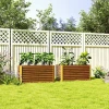 2 Delige Set Verhoogd Bloembed Weerbestendig, Plantenbed Koude Bak Tuinbed Plantenbak Plantenbak Van Verzinkt Staal, Bloembak Voor Terras & Tuin, 120 X 60 X 60 Cm 2