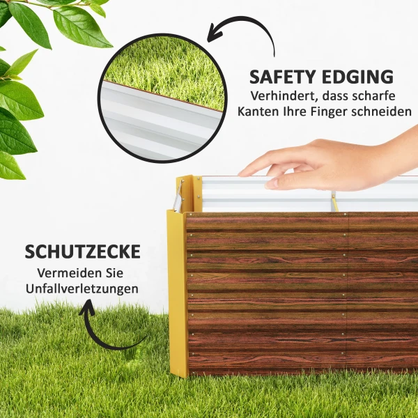 2 Delige Set Verhoogd Bloembed Weerbestendig, Plantenbed Koude Bak Tuinbed Plantenbak Plantenbak Van Verzinkt Staal, Bloembak Voor Terras & Tuin, 120 X 60 X 60 Cm 7